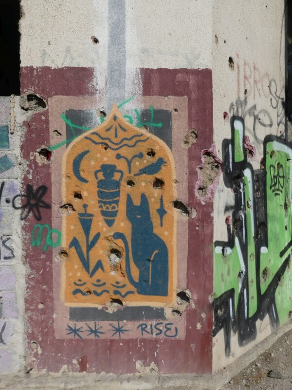 Graffiti am Sniper Tower