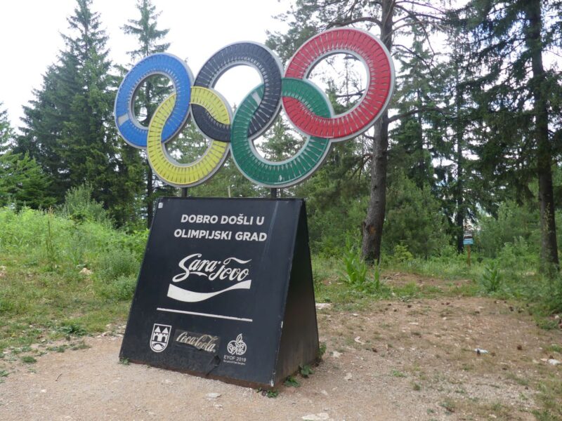 Olympische Ringe - Willkommensschild
